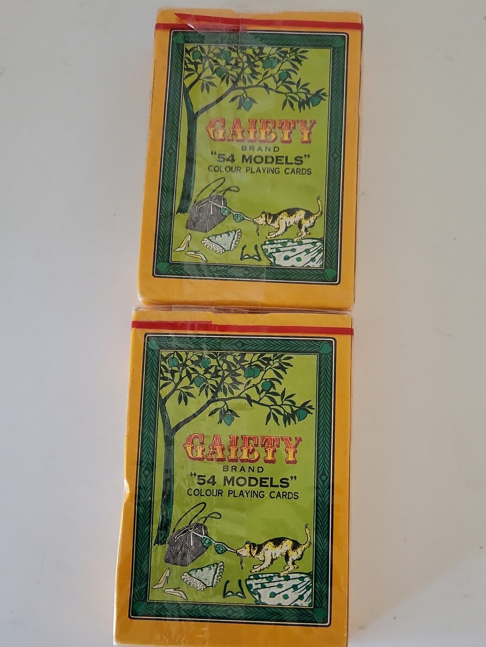 Vintage NOS Gaiety Playing Cards New & Sealed 54 Models Lot Of 2